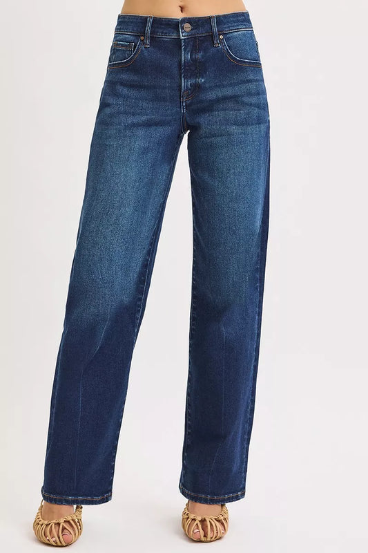 RISEN Jeans - Mid Rise Wide Baggy Jeans