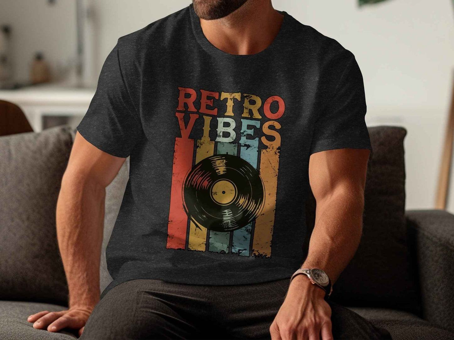 Retro Vibes Vinyl Record Music Lover Gift T-Shirt