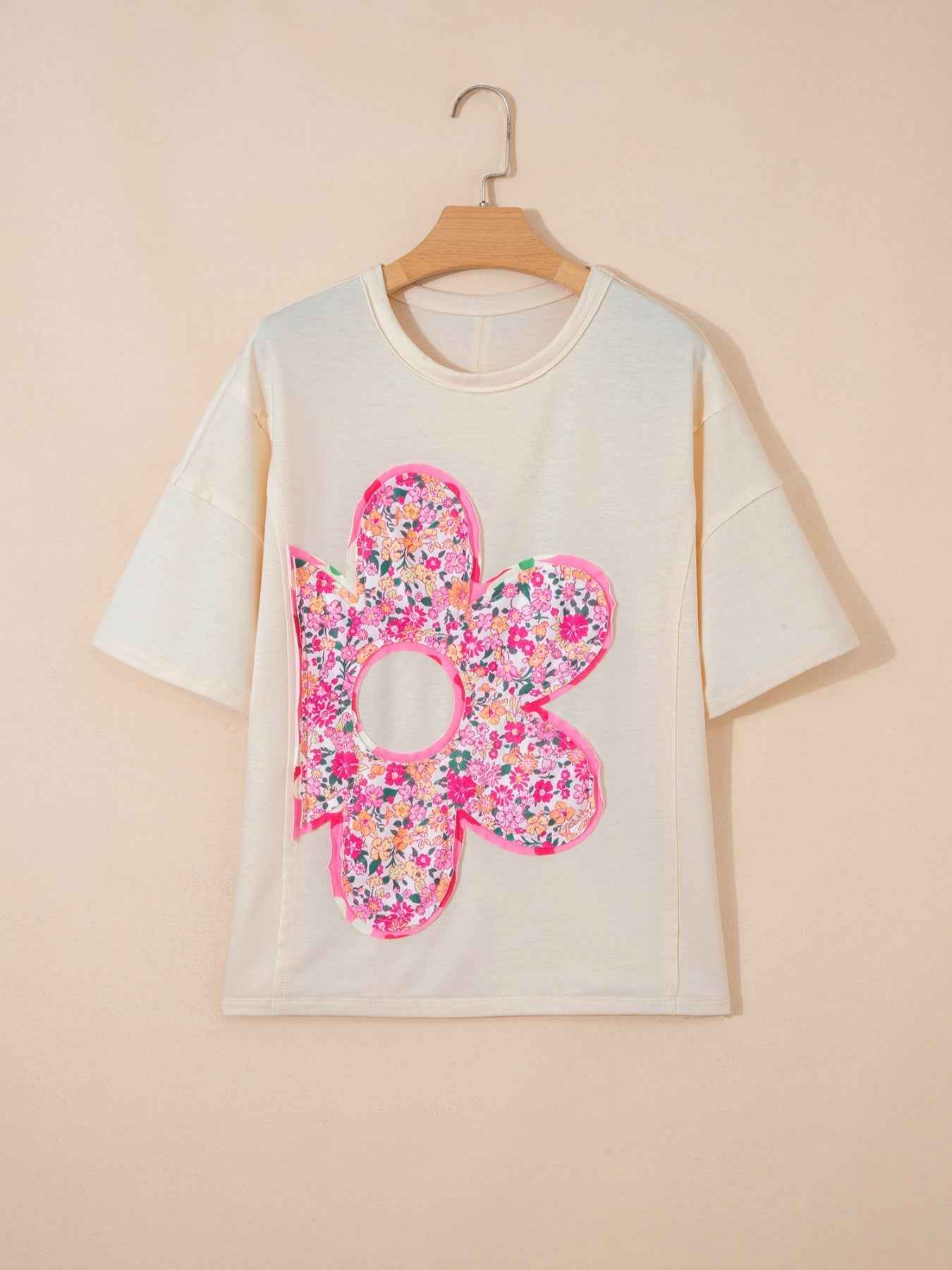 Floral Half Sleeve Oversized Top