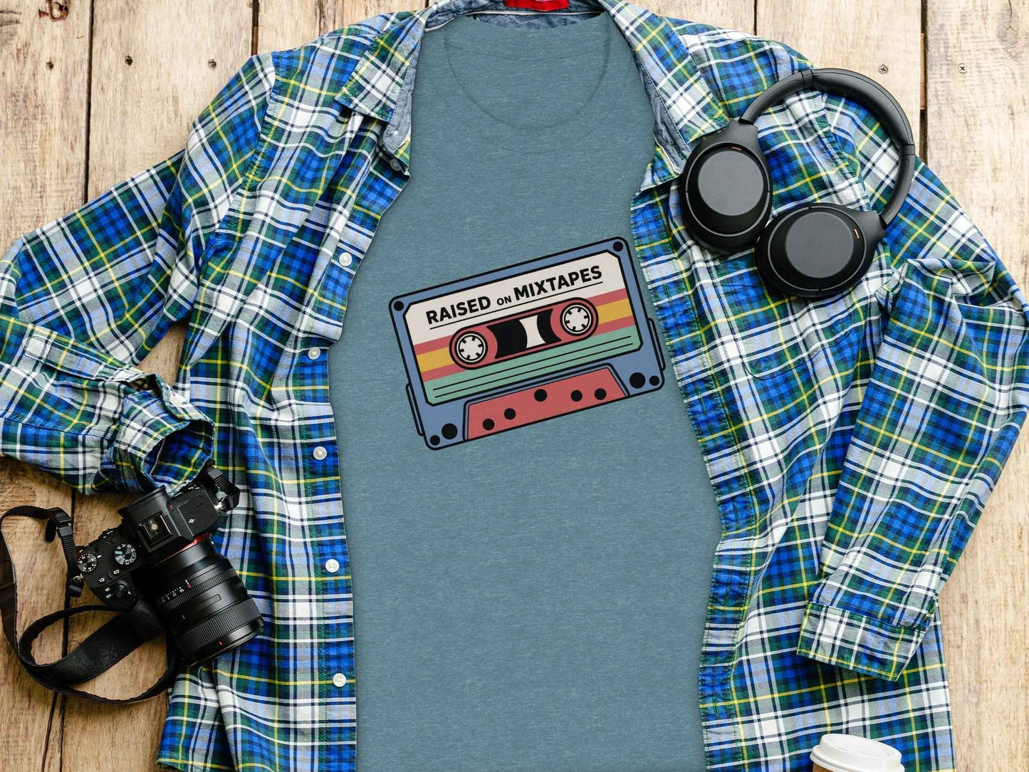 Raised On Mixtapes Retro Cassette T-Shirt