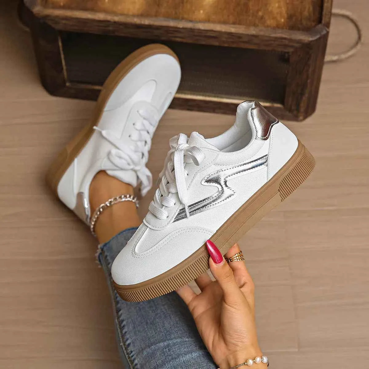 Lace Up Platform Sneakers