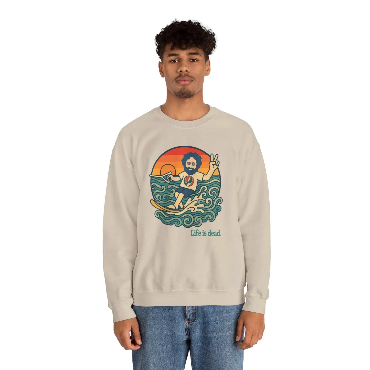 Waterskiin' Jerry Life is dead.® Crewneck