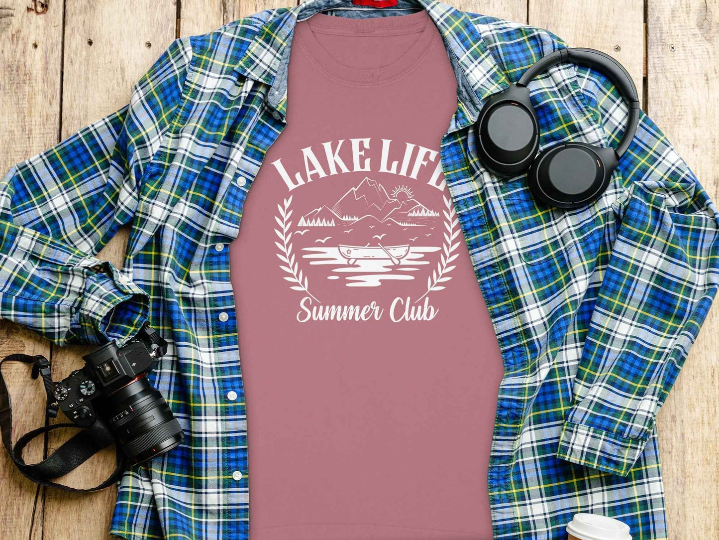 Lake Life Summer Club Graphic Design Long Sleeve T-Shirt