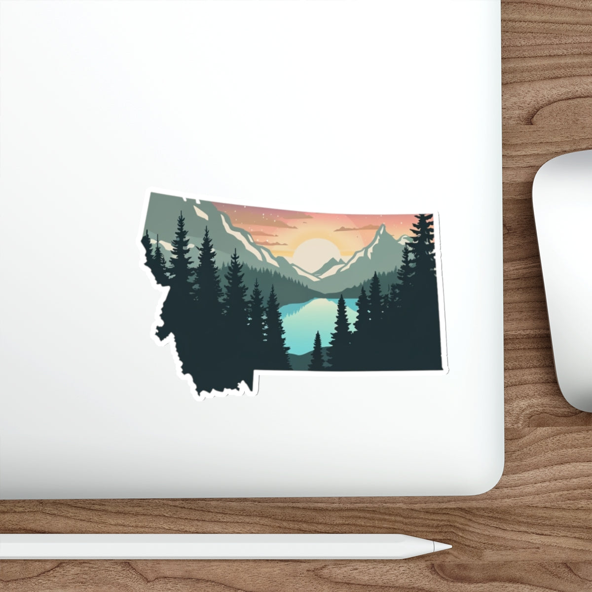 Montana Sunrise Die-Cut Sticker