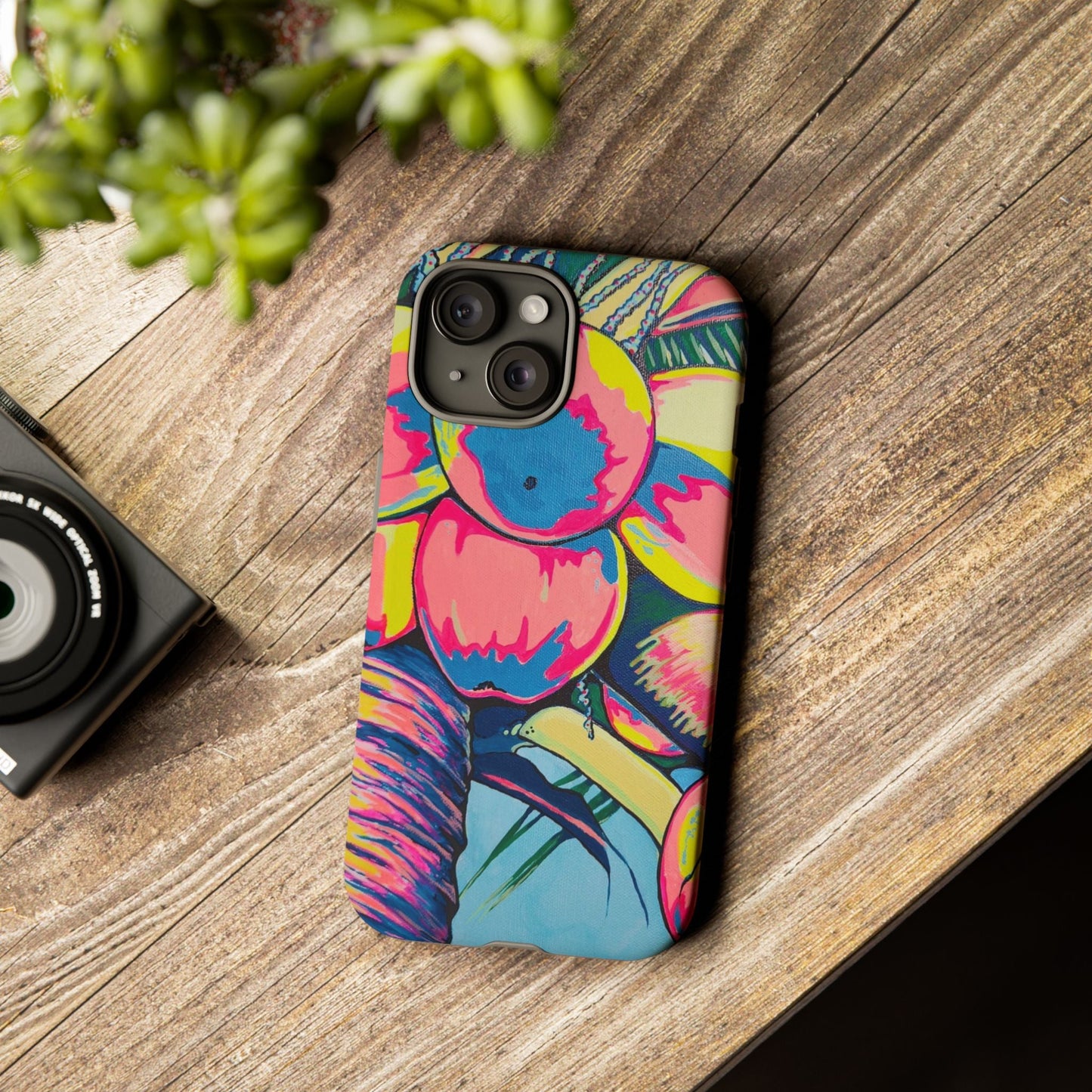 Neon Coconuts Tough Phone Case