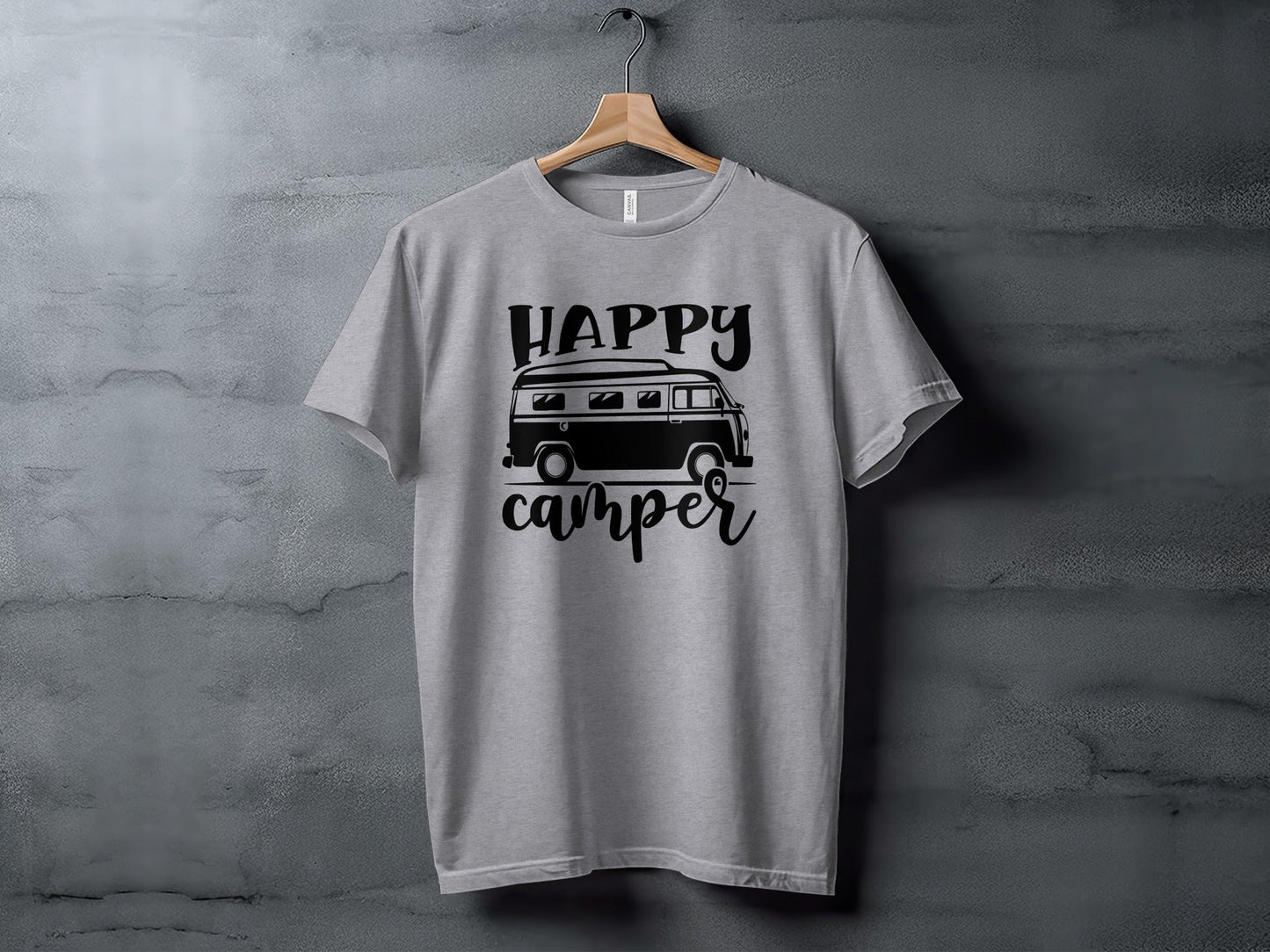 Happy Camper Volkswagen Van Road Trip Vacation T-Shirt