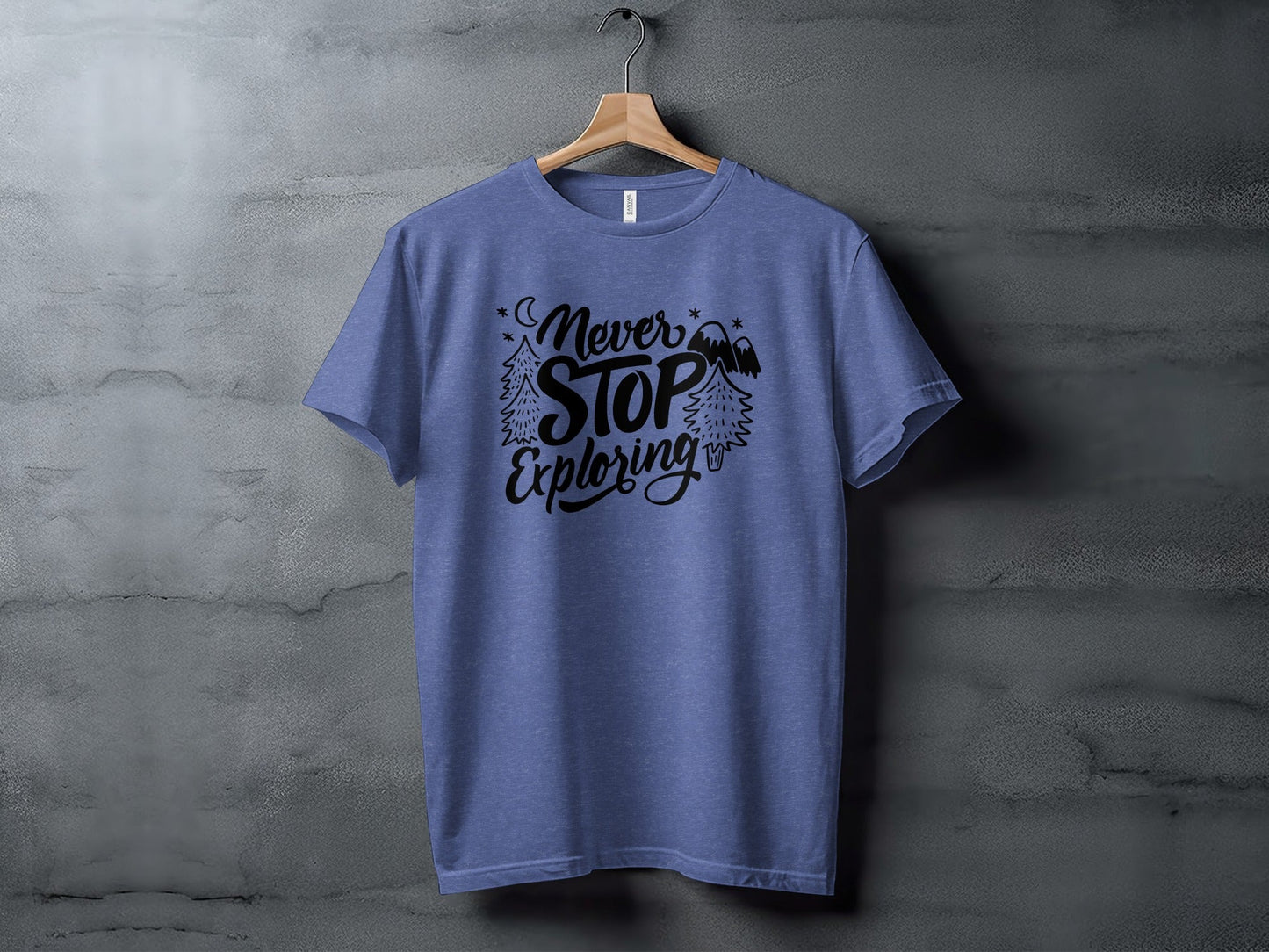 Never Stop Exploring Mountain Adventure Outdoors T-Shirt