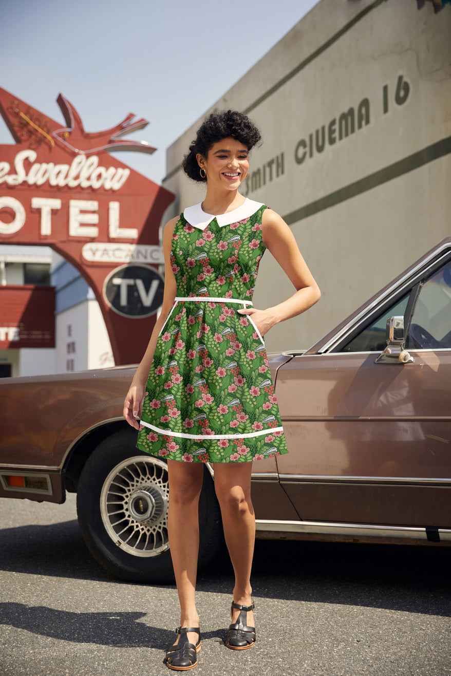 Flowers Collared Dress