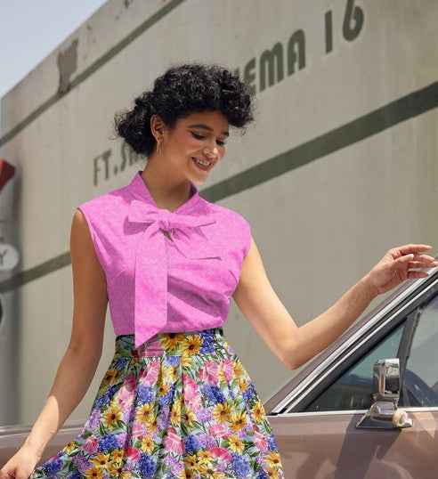 Pretty in Pink Bow Top
