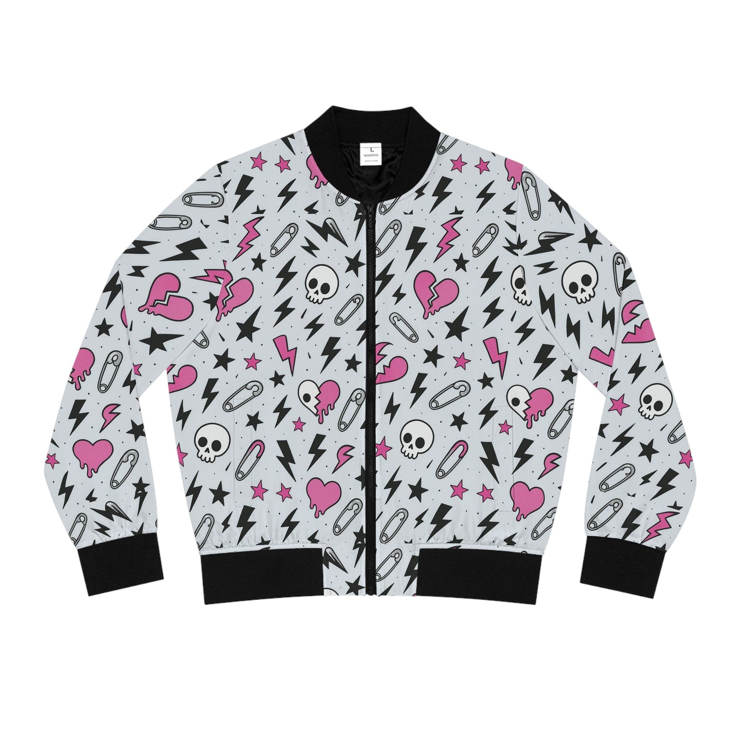 Ashen Chaos Bomber Jacket