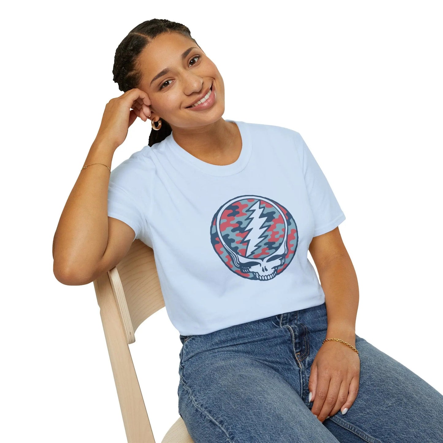 Camo Stealie Color Match Vineyard Collection Grateful Dead T-Shirt