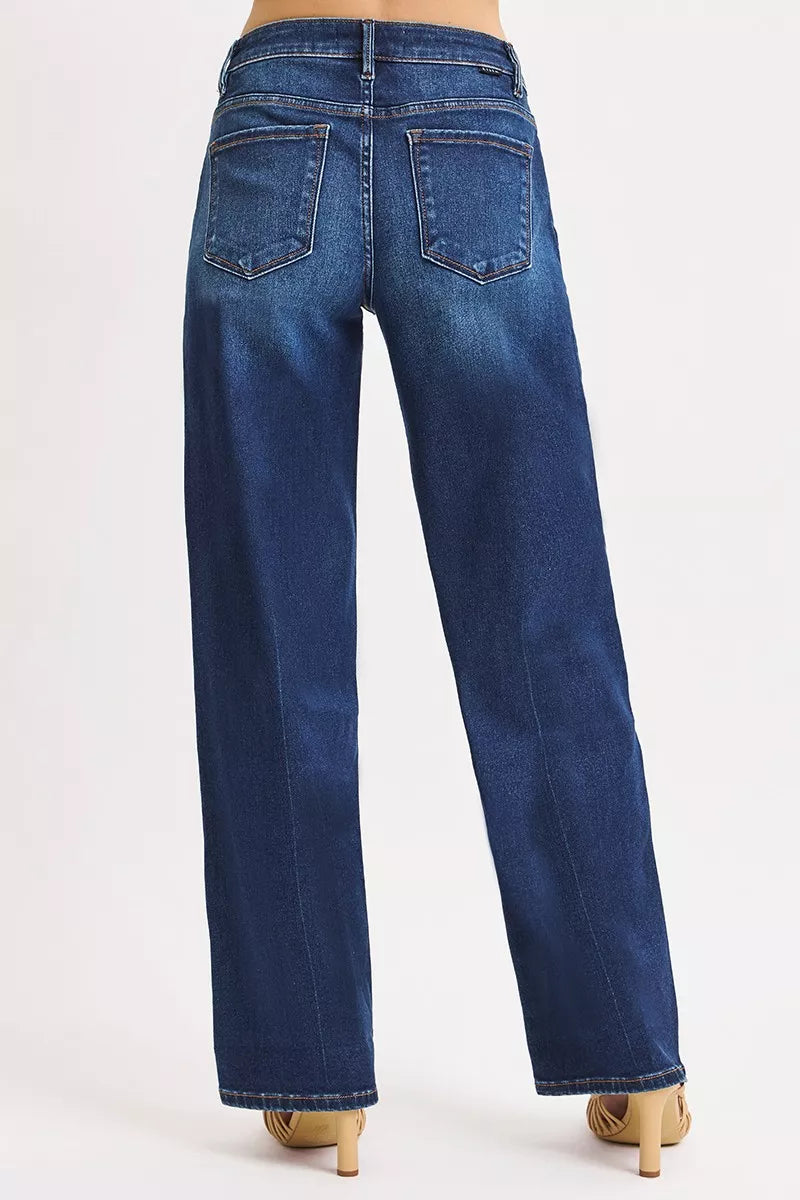 RISEN Jeans - Mid Rise Wide Baggy Jeans