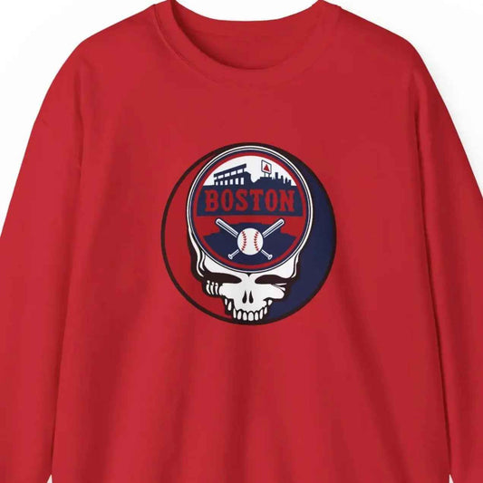 Boston Red Sox Original Stealie Grateful Dead Crewneck Grateful Dead Sweatshirt
