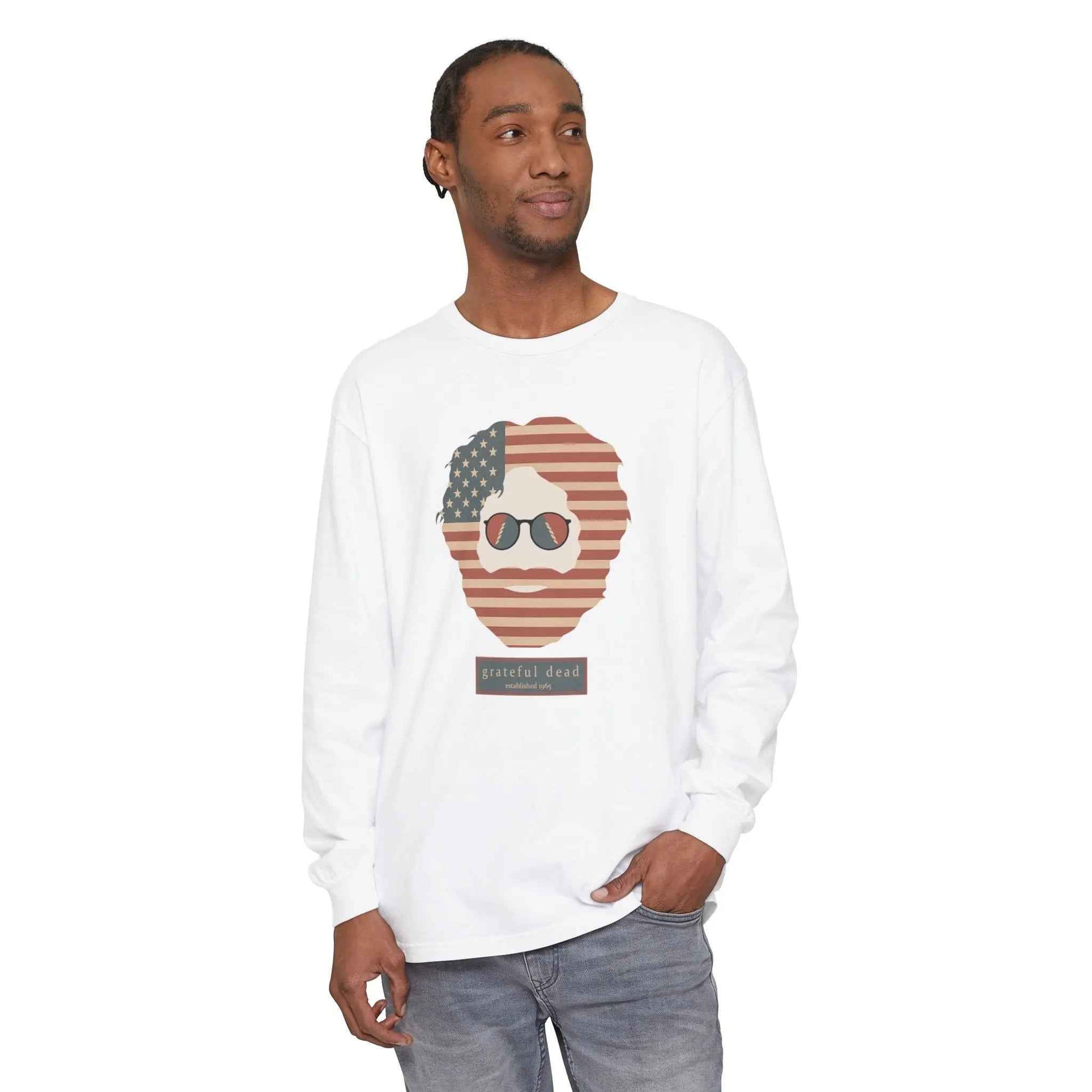 Stars & Stripes Jerry Vineyard Collection Garment-Dyed Long Sleeve T-Shirt