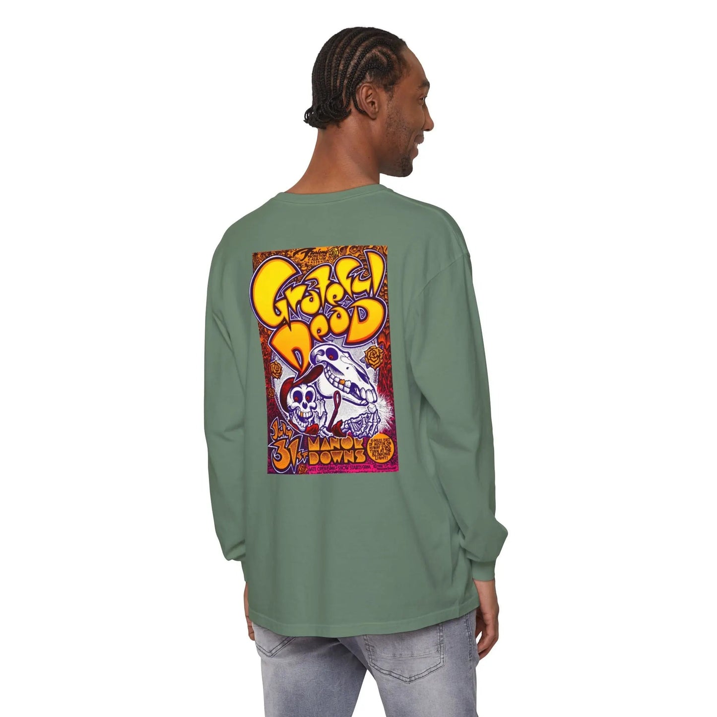 Austin, TX Grateful Dead Concert Garment-Dyed Long Sleeve T-Shirt