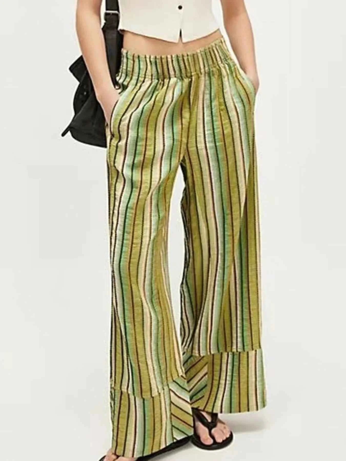 Striped Wide Leg Pants