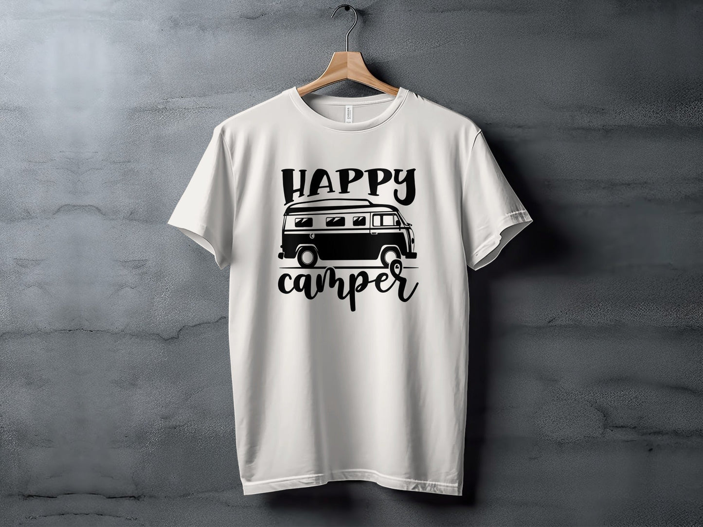 Happy Camper Volkswagen Van Road Trip Vacation T-Shirt