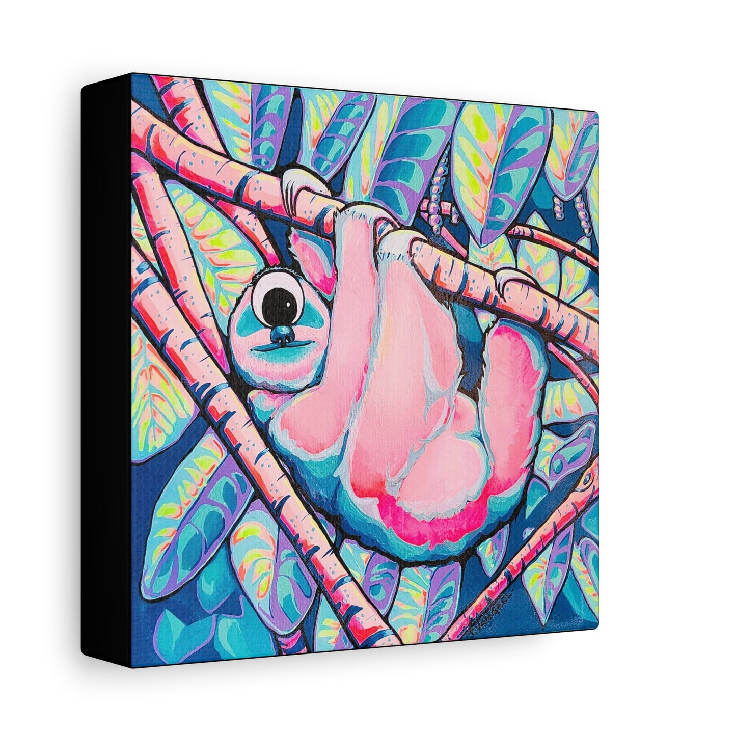Cyclops Sloth Canvas Print, Original Artist Design, Home Decor, Wall Art