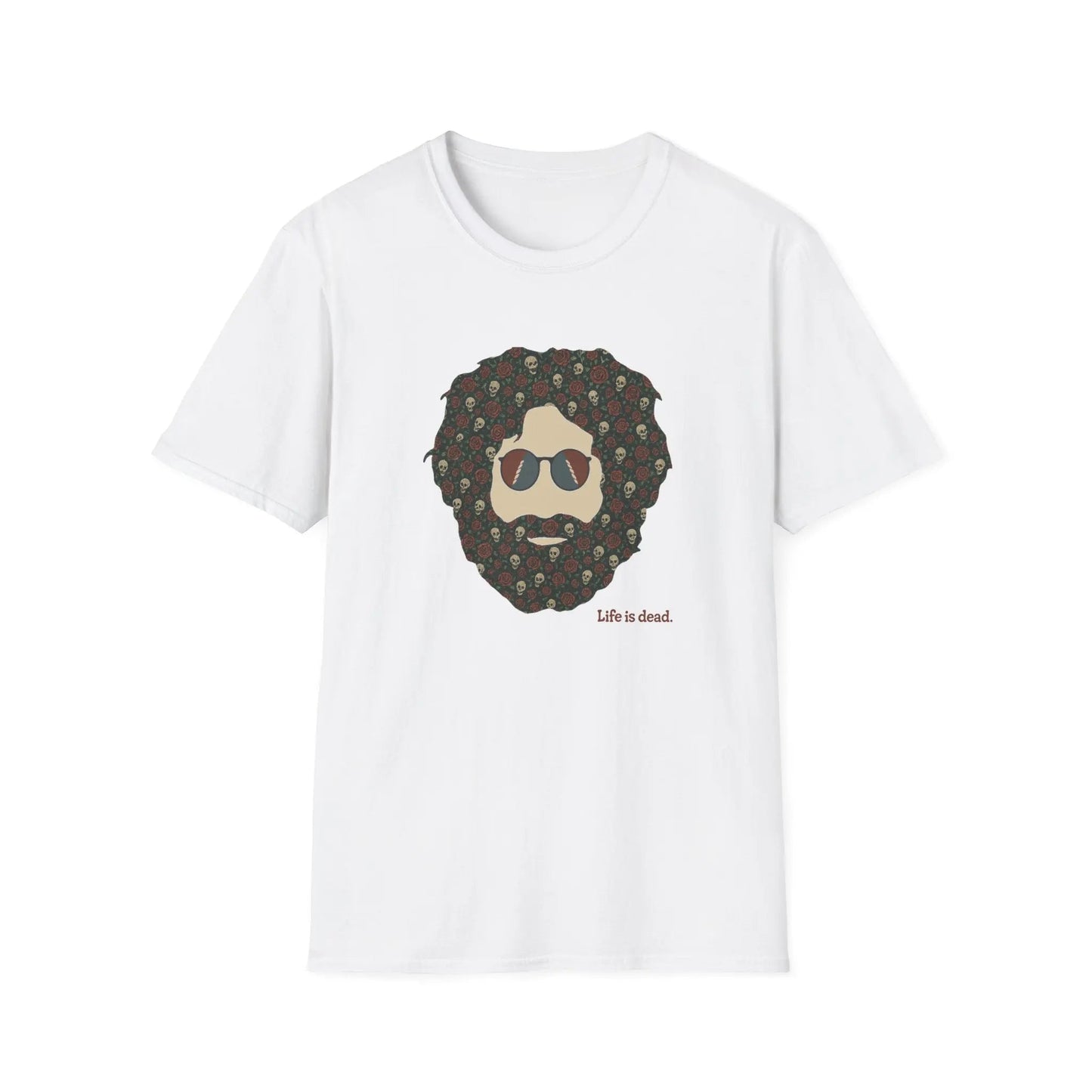 Skull & Roses Jerry Life is dead.® Grateful Dead T-Shirt