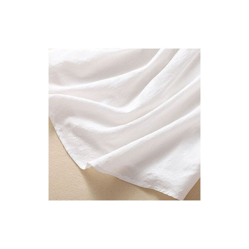 Hooded Cotton and Linen Shirt with Intricate Jacquard Embroidery