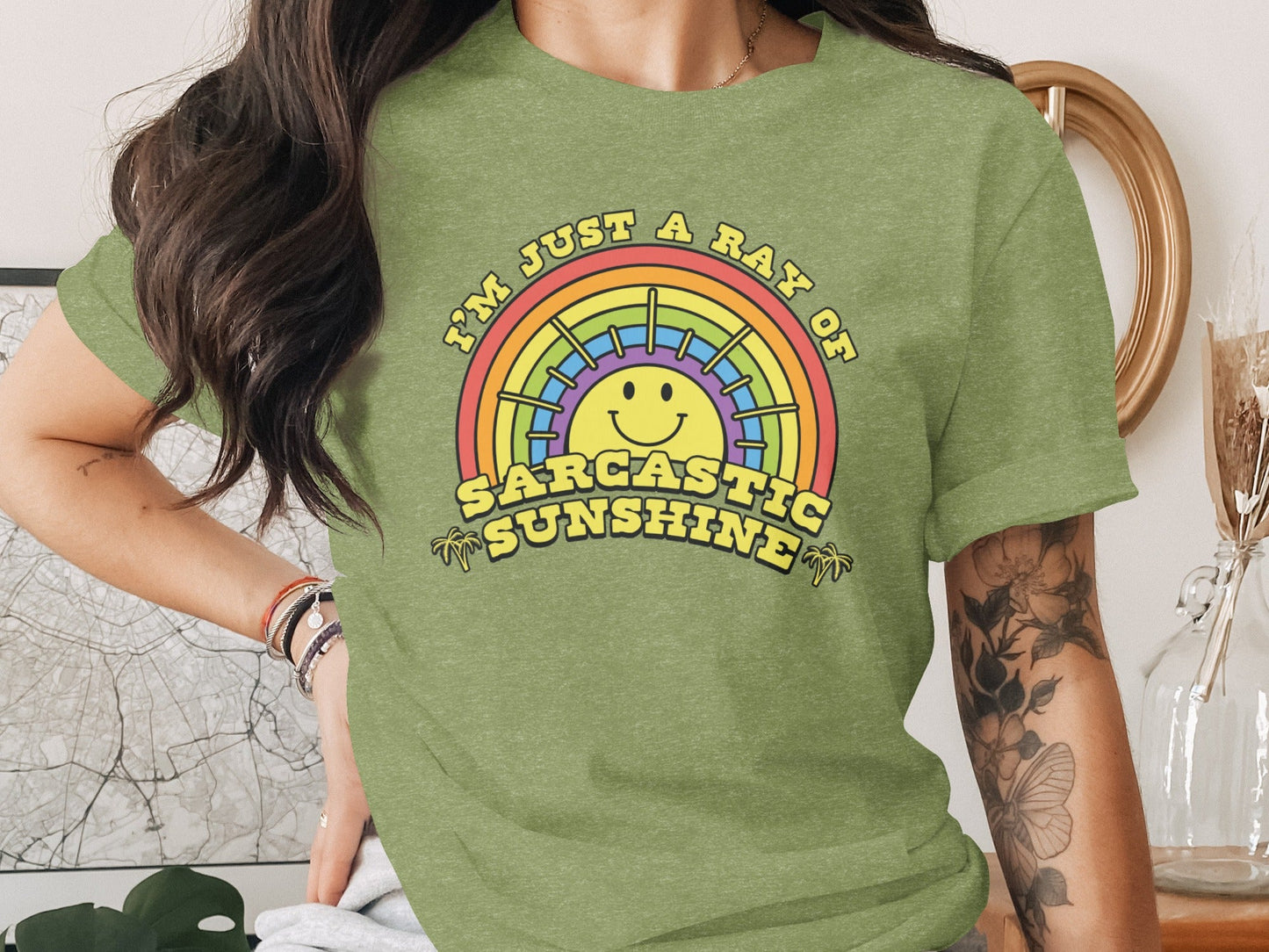 I Am Just A Ray Of Sarcastic Sunshine Rainbow T-Shirt