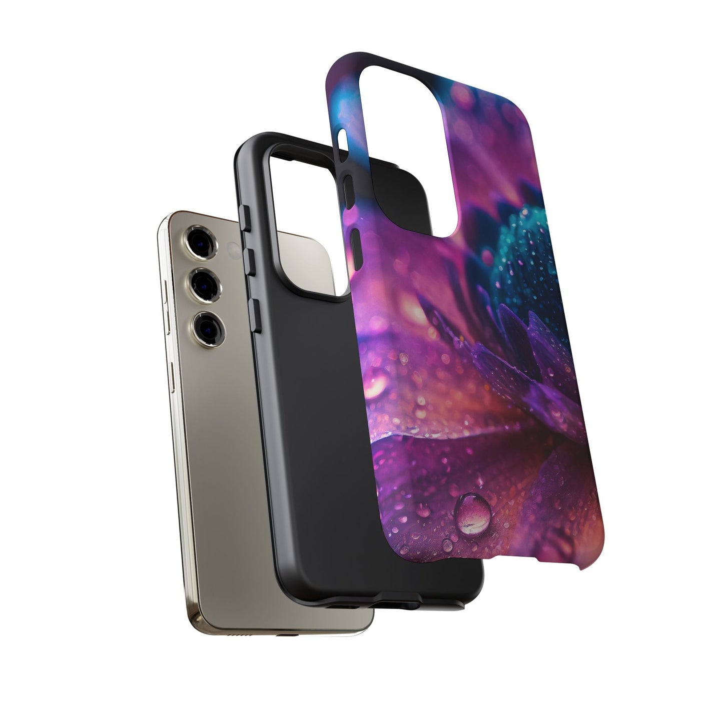 Vibrant Blue And Purple Flower Tough Phone Case