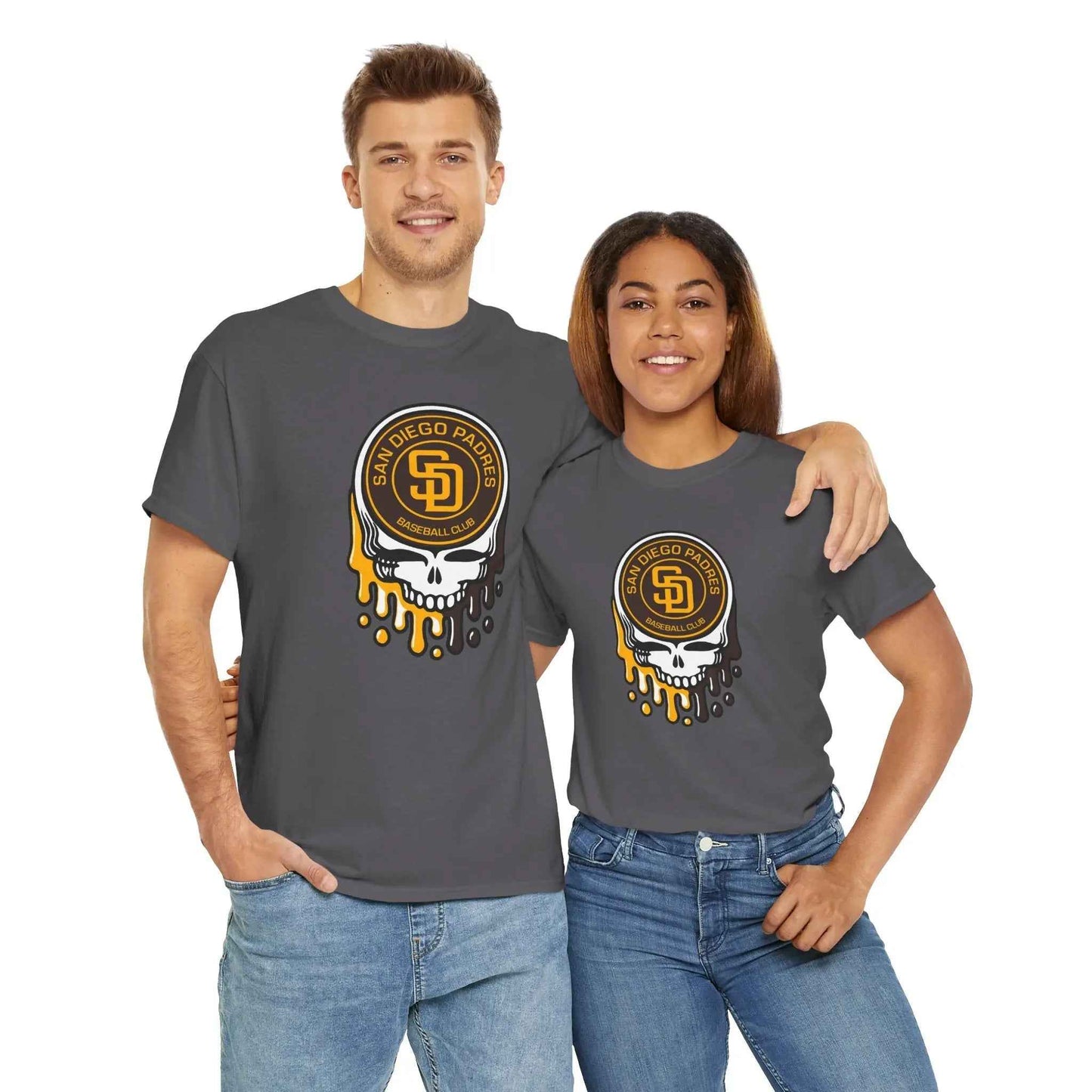 San Diego Padres Logo Dripping Stealie Grateful Dead T-Shirt