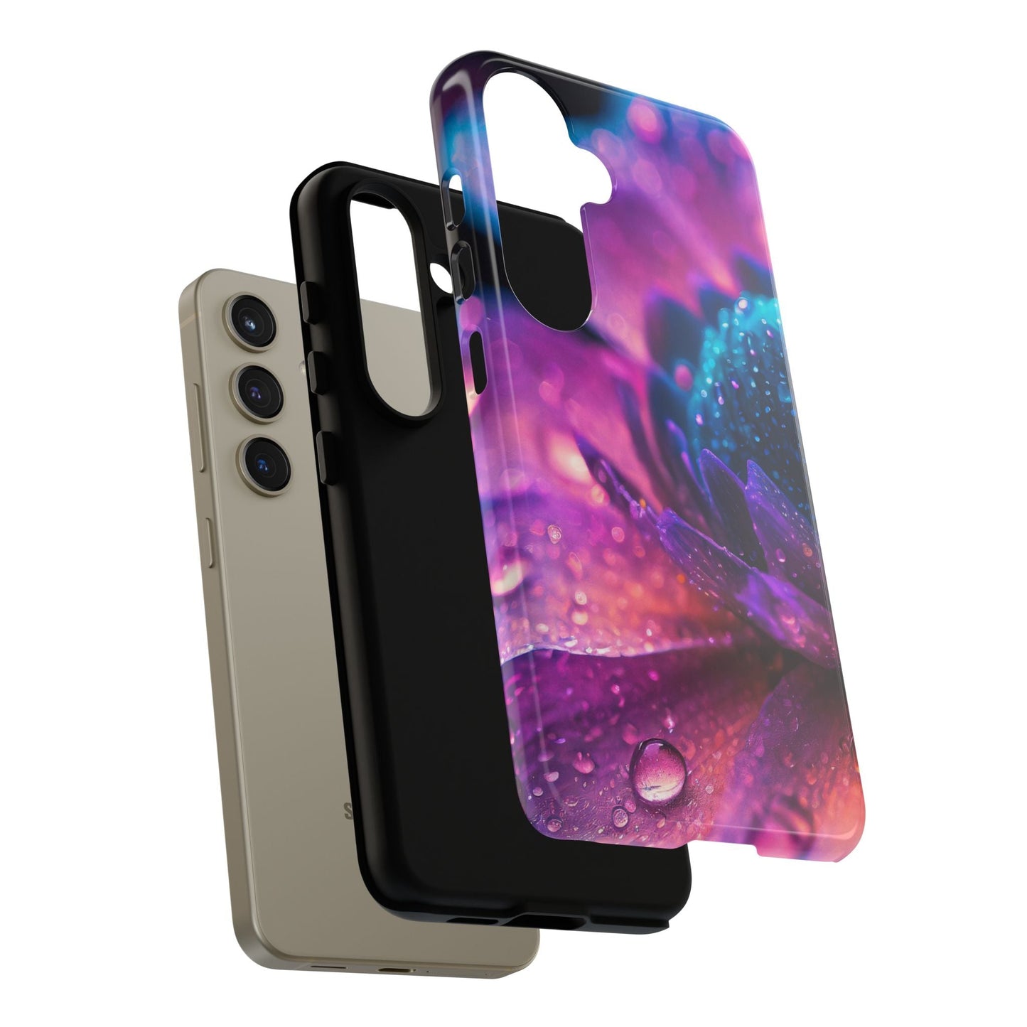 Vibrant Blue And Purple Flower Tough Phone Case
