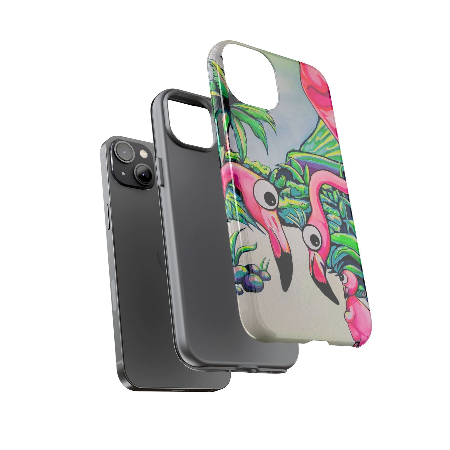 Cyclops Flamingo Family Tough Phone Case