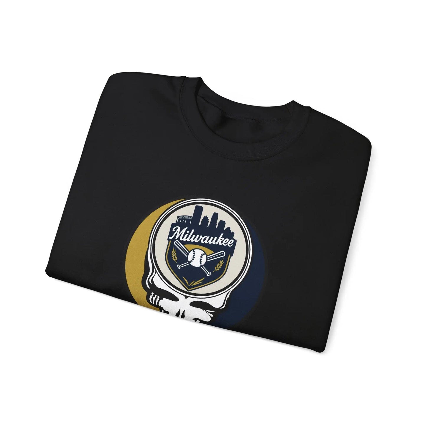 Milwaukee Brewers Original Stealie Grateful Dead Crewneck Grateful Dead Sweatshirt