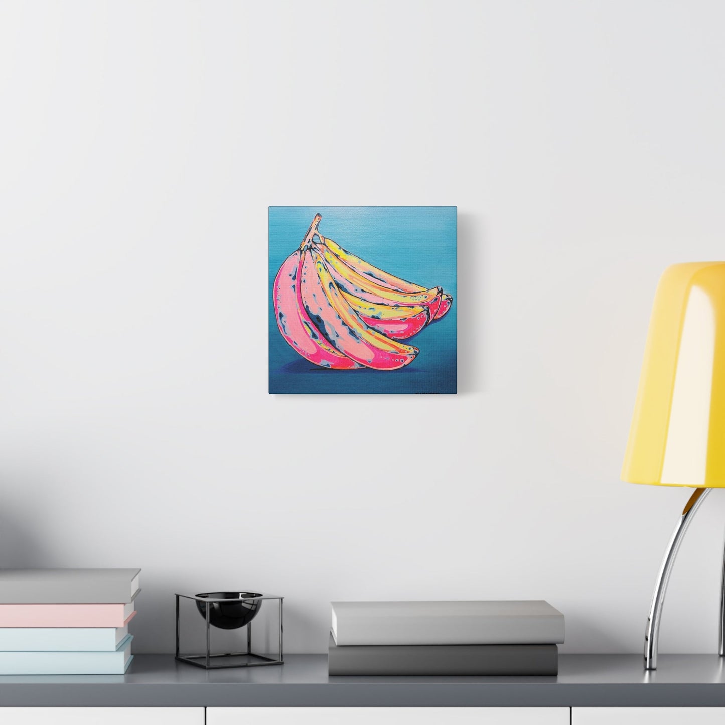 Neon Banana Canvas Art Print, Home Decor, Original Artist Design