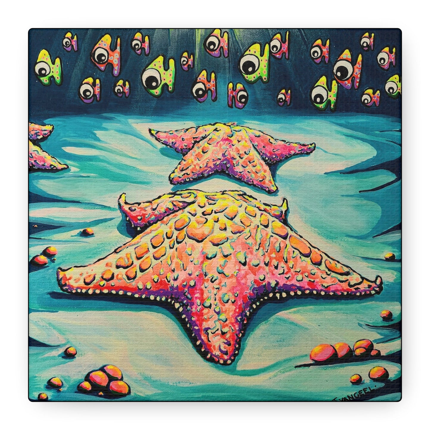 Cyclops Starfish Canvas Print, Original Artist Design, Home Decor, Wall Art