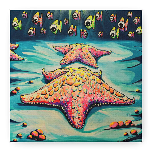 Cyclops Starfish Canvas Print, Original Artist Design, Home Decor, Wall Art