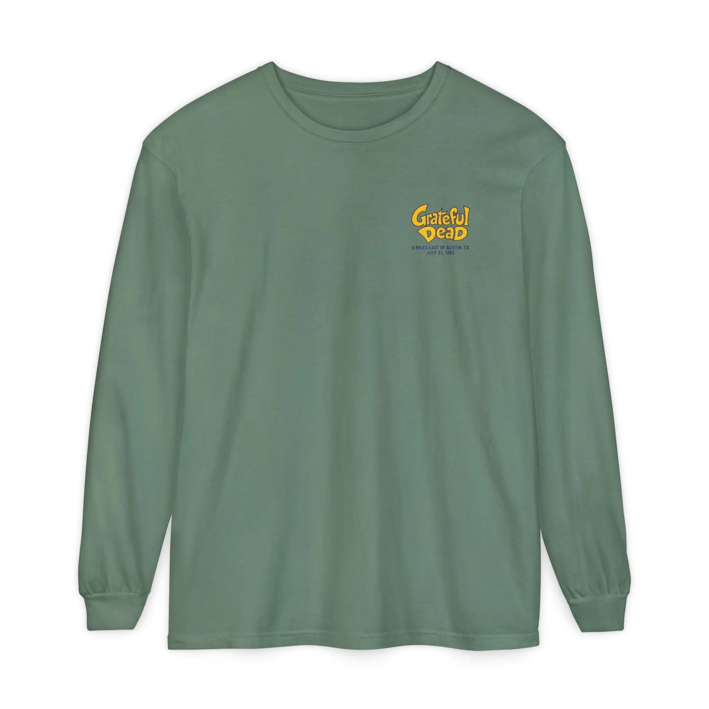 Austin, TX Grateful Dead Concert Garment-Dyed Long Sleeve T-Shirt