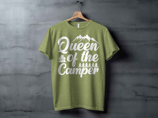 Queen of the Camper Graphic Print Camping Lover T-Shirt