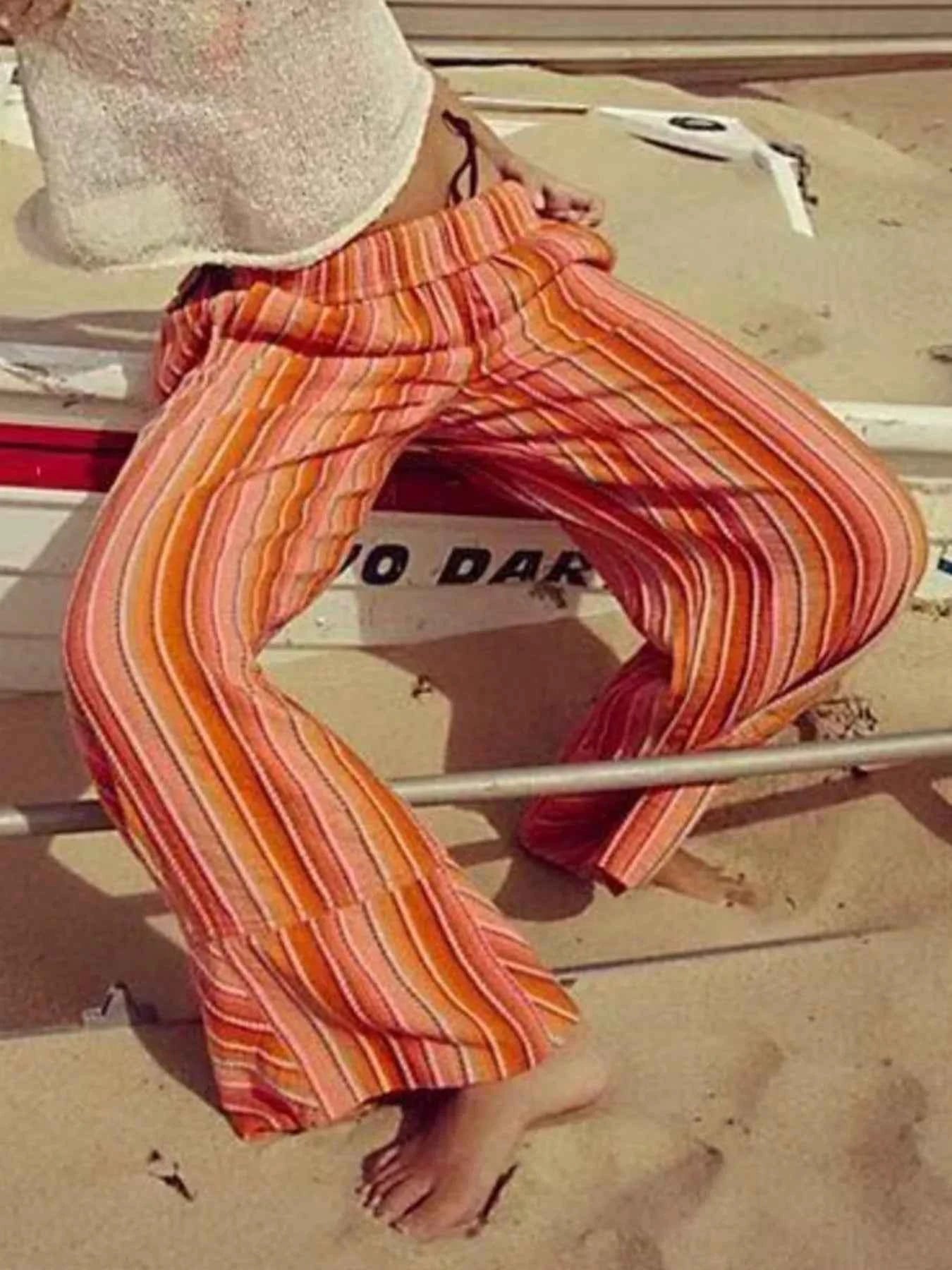 Striped Wide Leg Pants