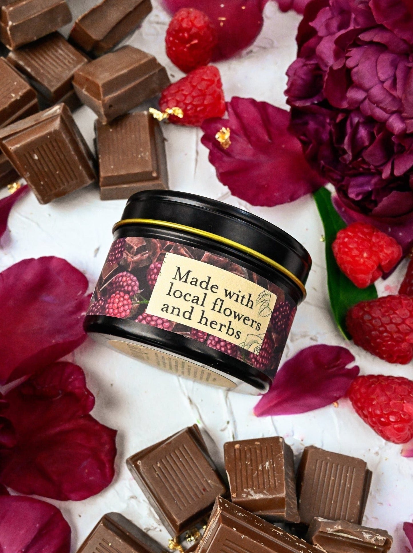 COCOA LUXE Chocolate Raspberry Candle