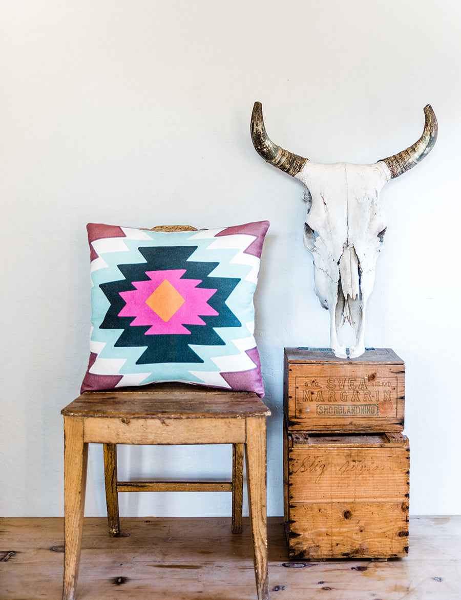 Southwestern Decorative Throw Pillow, College Student Gift, Mother's Day Gift, Christmas Gift