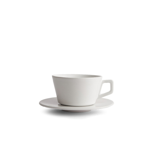 12oz Large Latte Cup & Saucer - White - Restocking Mid Feb