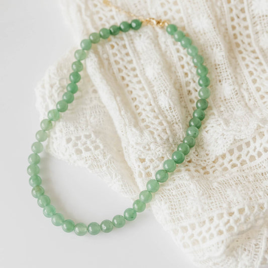 Anika Green Beaded Necklace