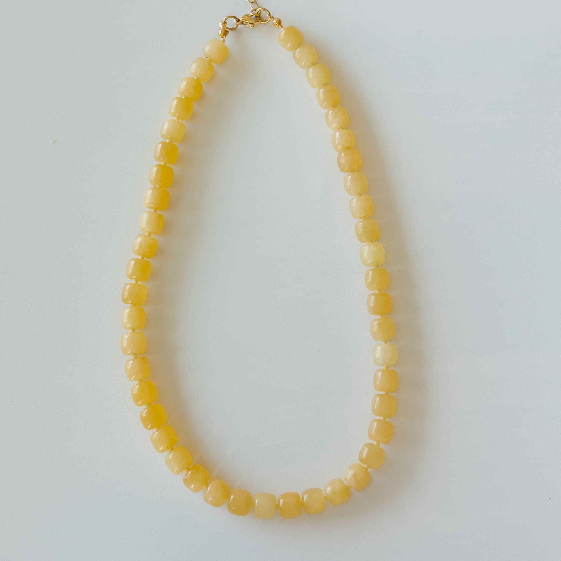 Anika Yellow Beaded Necklace