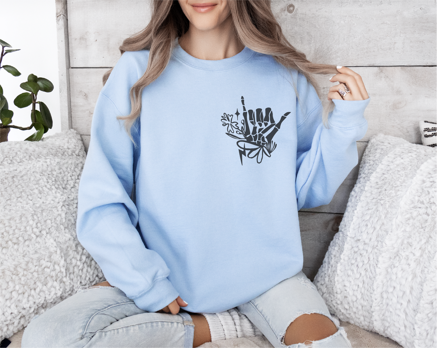Homebody Skeleton Gildan Sweatshirt