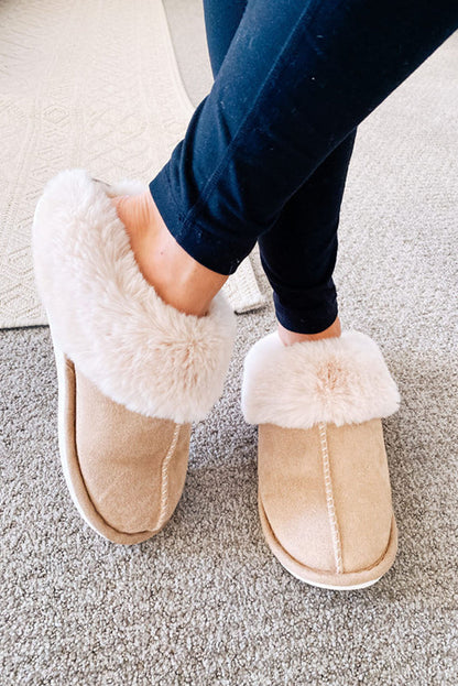 Molly Plush Suede Winter Home Slippers