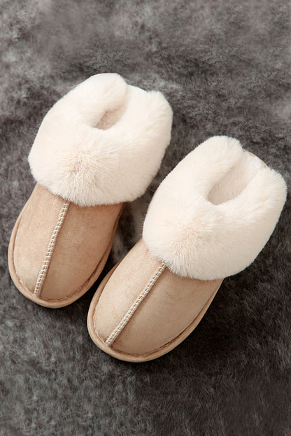 Molly Plush Suede Winter Home Slippers