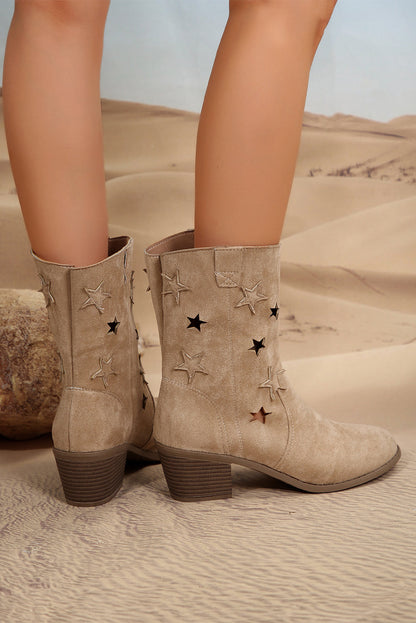 Western Star Decor Suede Boots