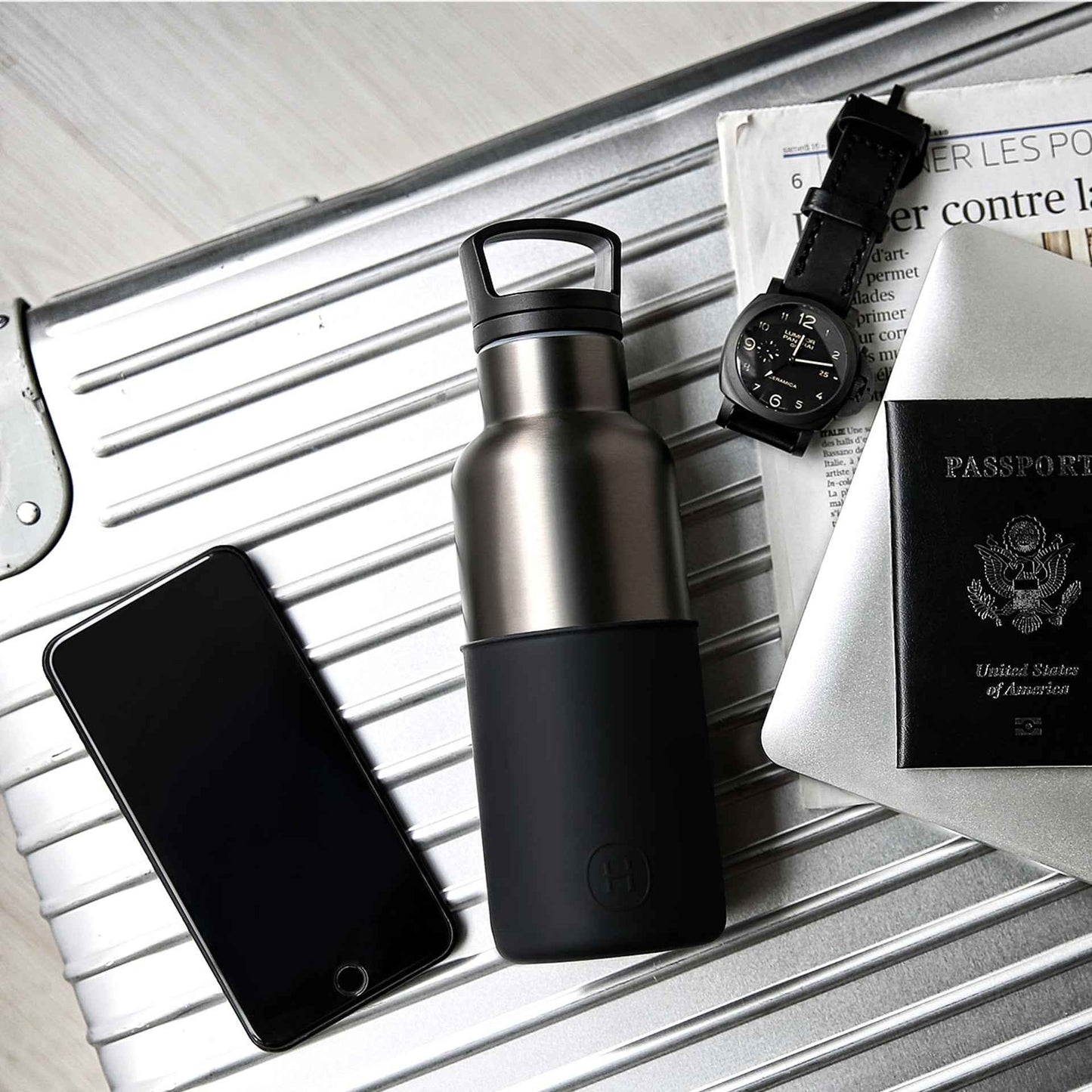 Titanium grey-Ink Black 16 Oz