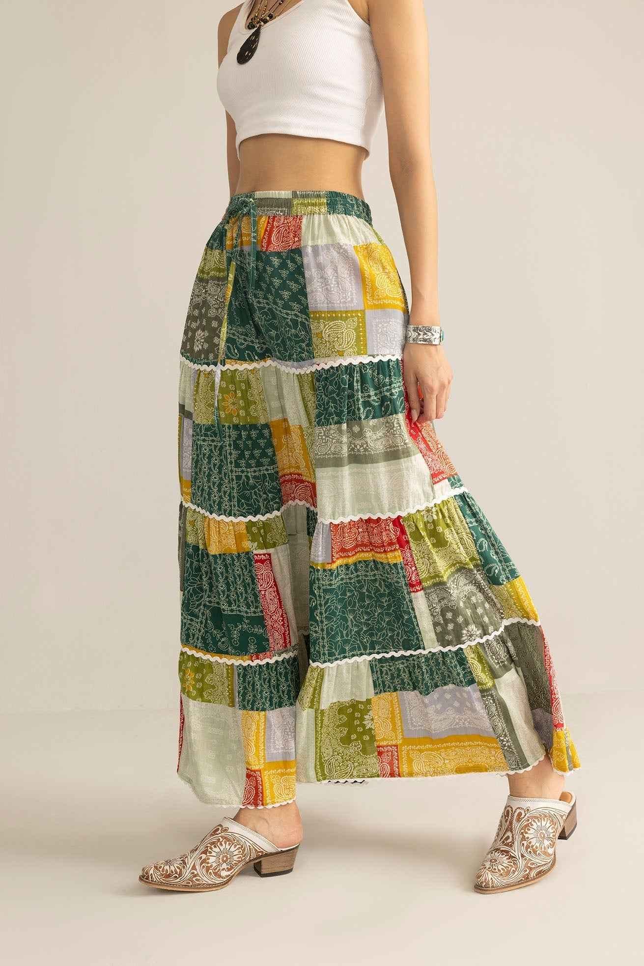 Junebug Patchwork Skirt in  Vintage Mix