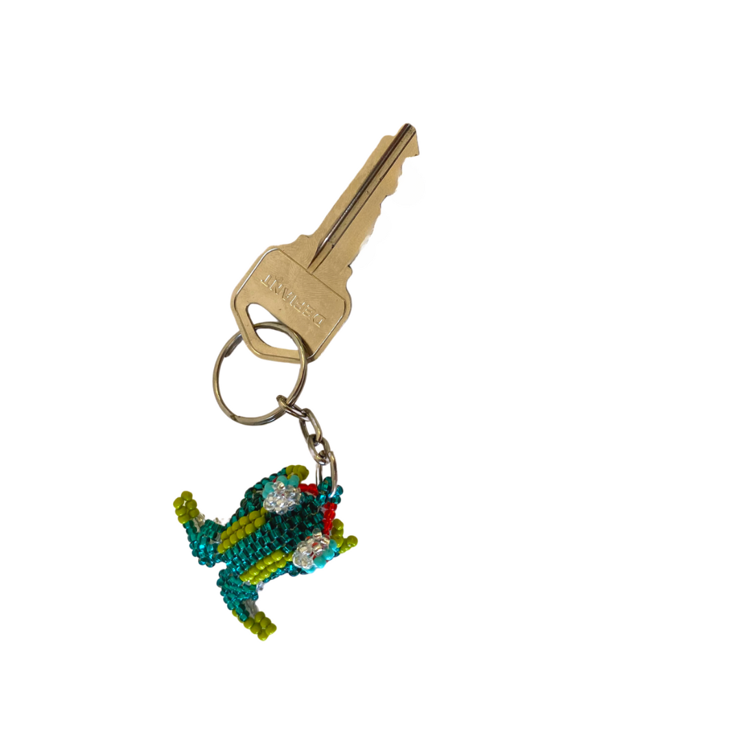 Baby Frog Seed Bead Key Chain - Guatemala