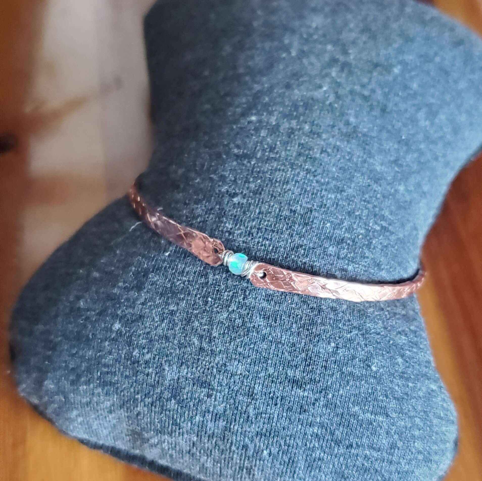 Copper Brides Bangle with Ethiopian Opal