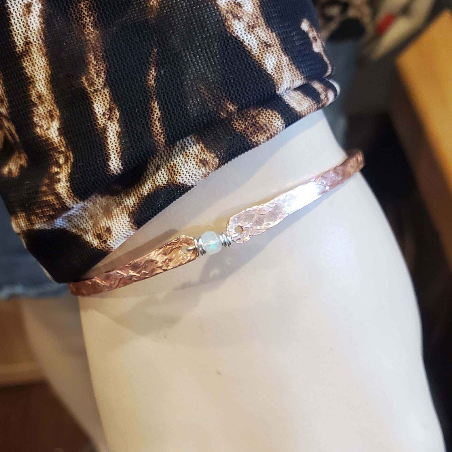 Copper Brides Bangle with Ethiopian Opal
